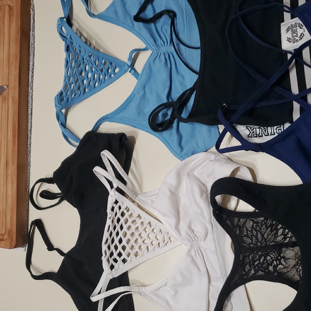Teenager Ladies Intimates Set - Black, White, Blue - Small And Extra Small